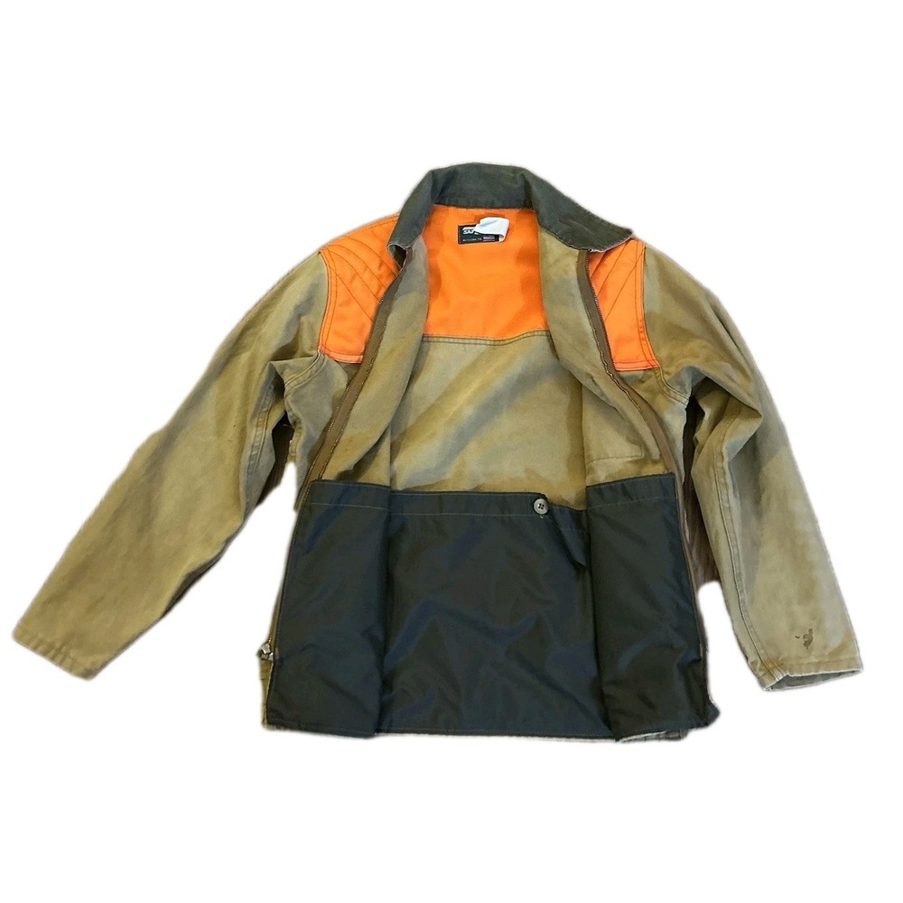 SafTBak Hunting Jacket Mens Sz Medium Brown Tan Canvas Upland Game USA Made *See - Picture 3 of 10